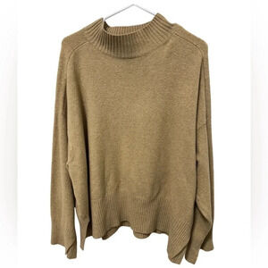 Loft‎ Camel Cotton Blend Sweater, Size Large, Casual, Warm Sweater